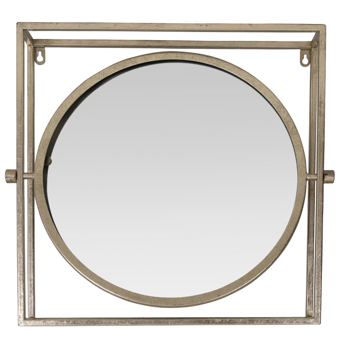 Champagne Metal Mirror with Frame 45.5x9x45.5cm