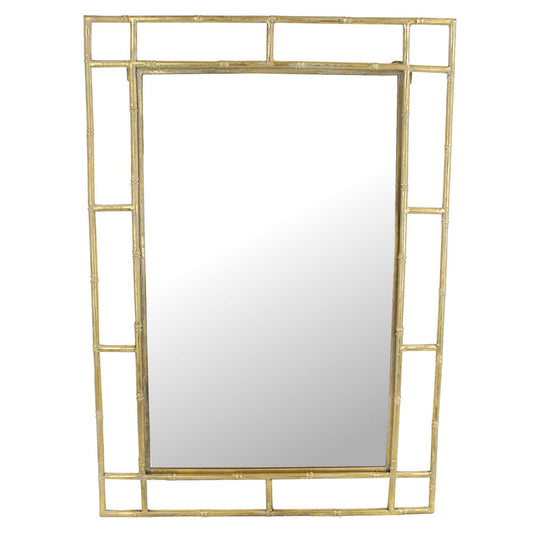 Bamboo Gold Metal Mirror 69.5x3x99cm