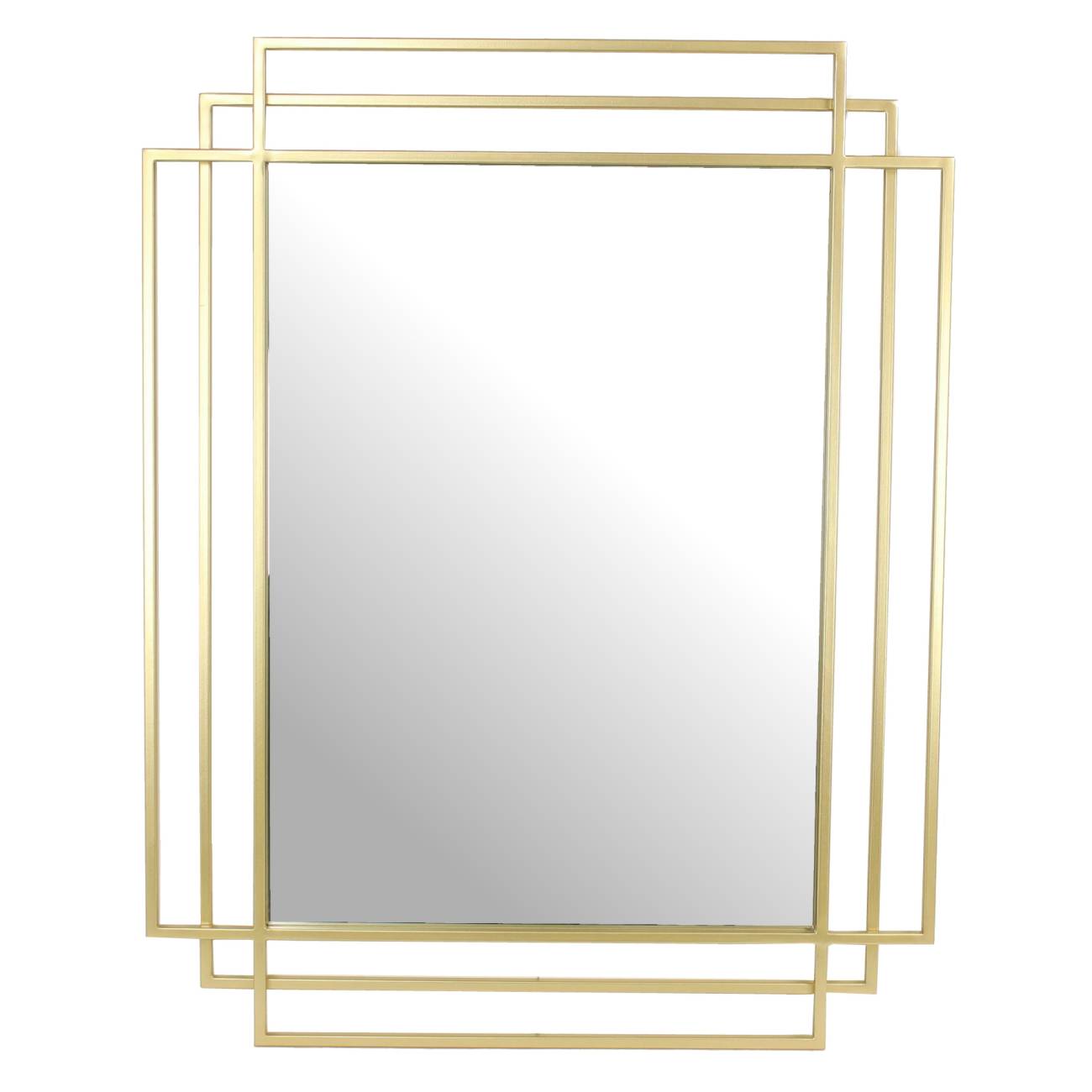 Intersect Gold Framed Large Wall Mirror 97x77cm