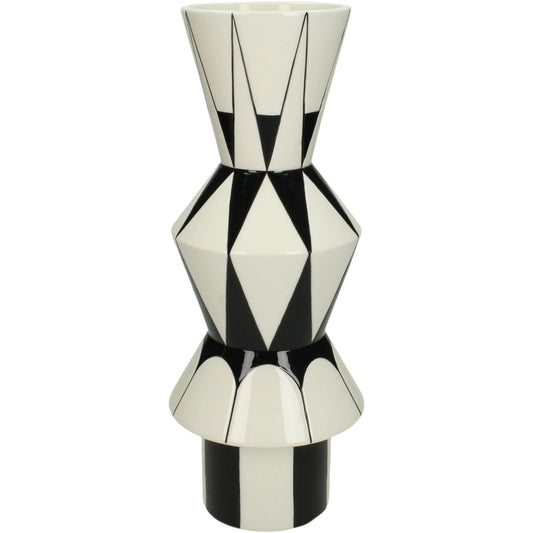 Arizona Black and White Graphic Ceramic Vase Large