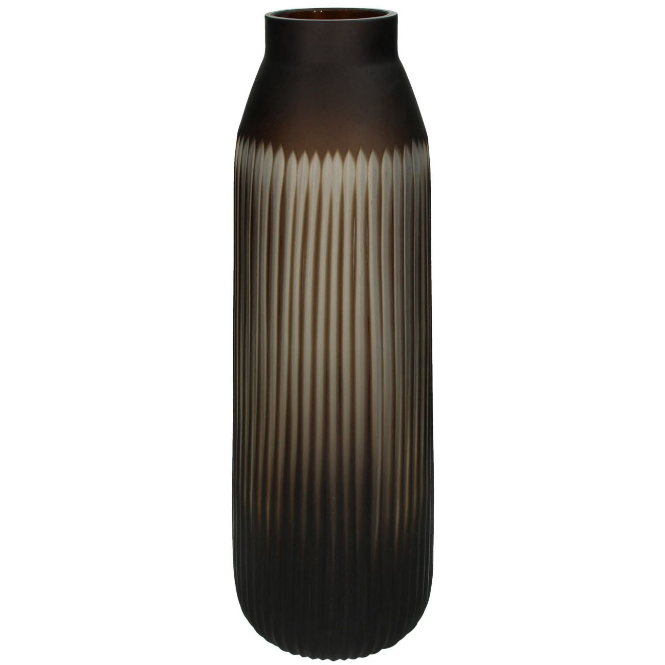 Cantelupe Brown Glass Vase 14x14x43cm