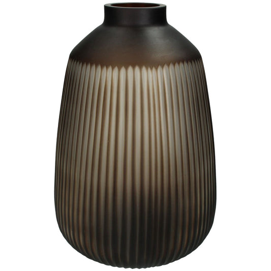 Cantelupe Brown Glass Vase 22x22x32cm