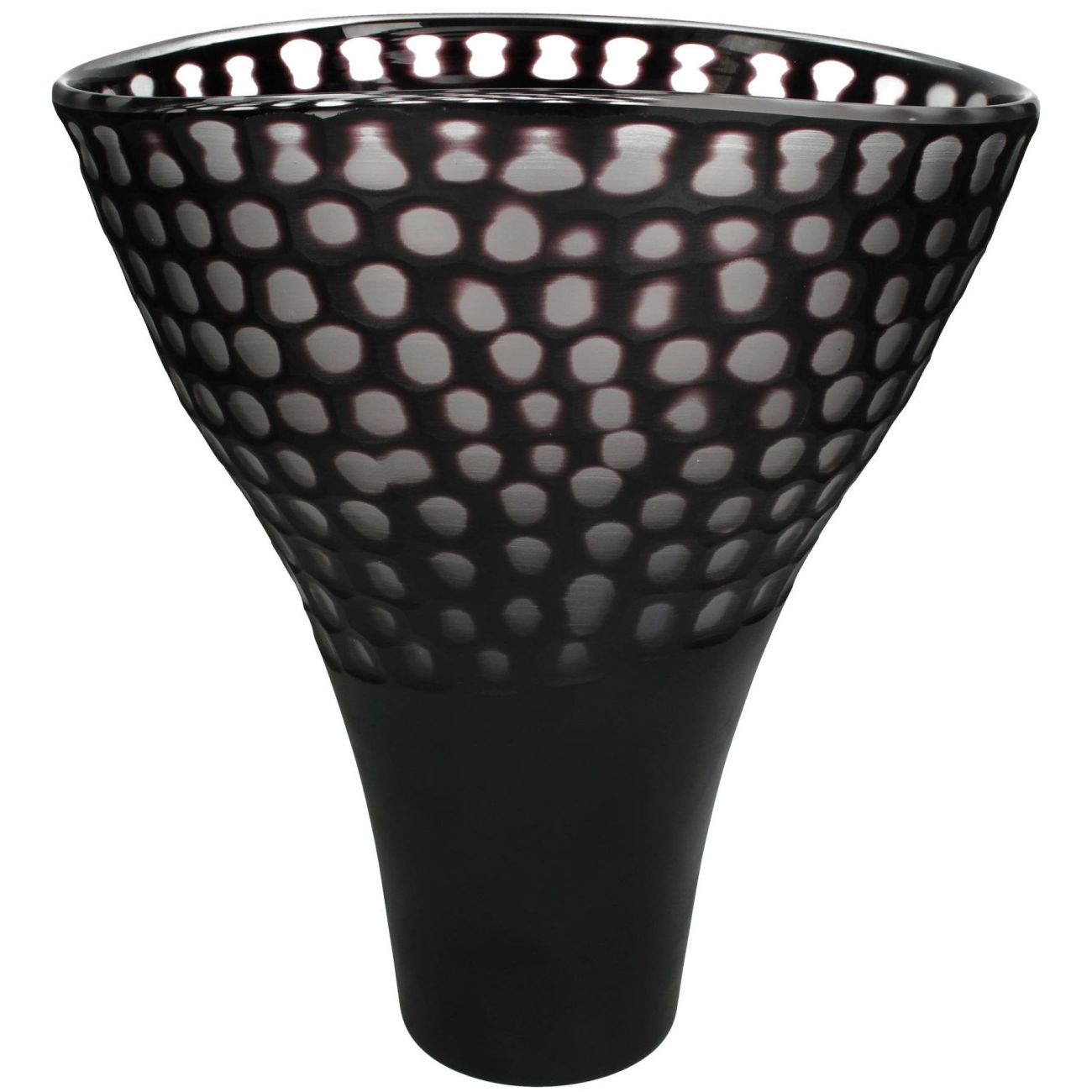 Cantelupe Black Glass Vase 29x24x32cm