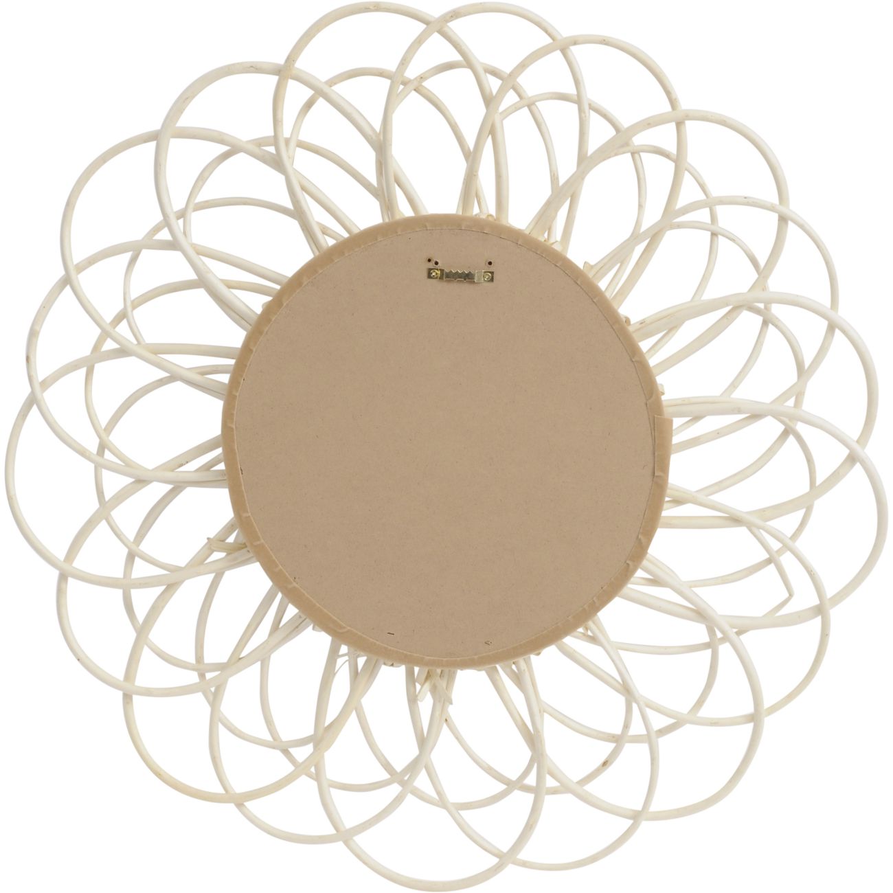 Looped Natural Willow Round Mirror